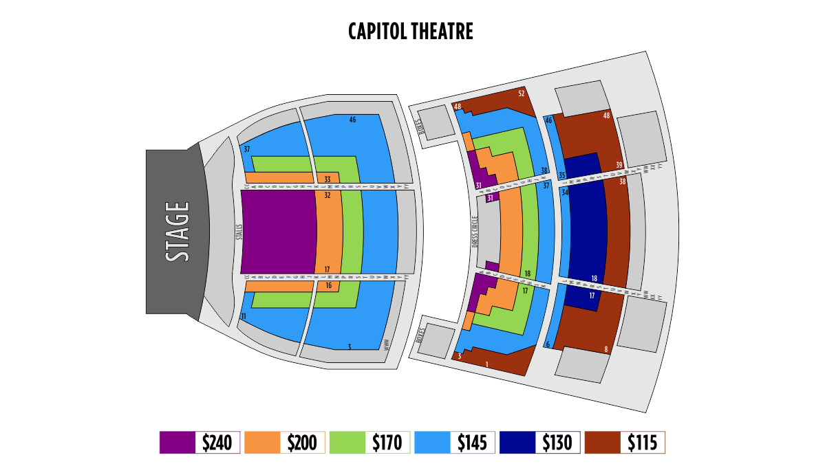 Capitol Theatre Seating Chart Sydney